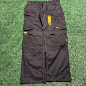 NWT Dewalt baggy Pants Men 36X 33 Pro Stretch Workwear Black Utility Cargo